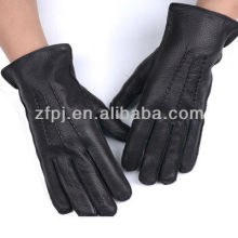 cool man model wearing deerskin glove